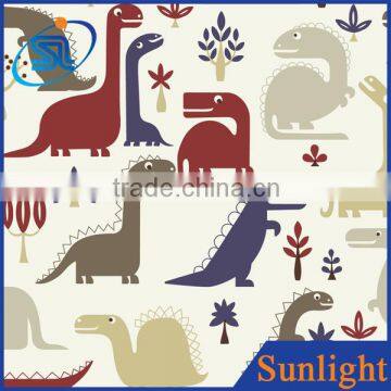 Sunlight D90502 Modern lovely dinosaur design non-woven wallpaper hot sale kids wallpaper