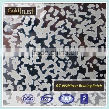 mirror etched decorative stainless steel plate with prime quality and good price