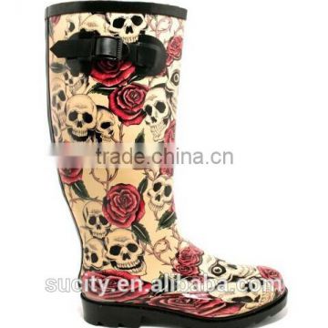 wholesale elegant high quality ladies wellingtons with lovely printing