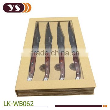 4 pieces pakkawood steak knife set