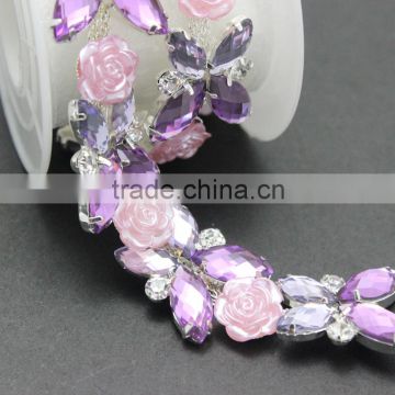 Fancy high quality crystal rhinestone chain