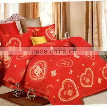100% cotton fresh peach bed spread fabric for wedding 32*32 133*72 98"