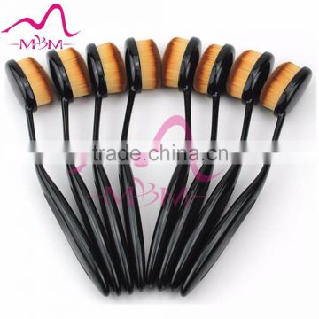 New arrival toothbrush shape cosmetic makeup brush 10pcs synthetic hair brush set