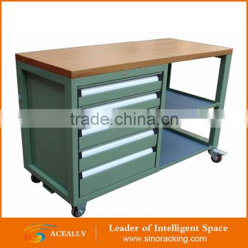 Heavy duty ESD workbench with tool cabinet