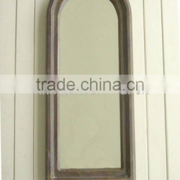 Wall Mirror with antique wood-like frame wall plaque