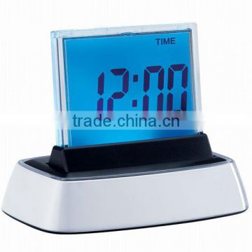 Popular Promotional Push Panel 7-Color Changing LCD table Clock