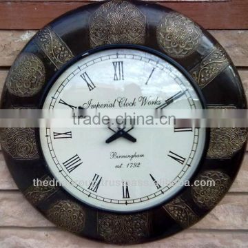 Wooden carving wall clocks