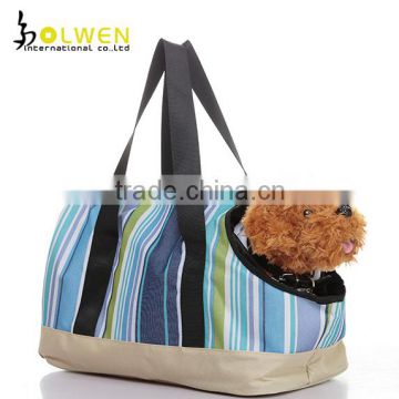 2015 Fashion stripe handle dog carrier handbag