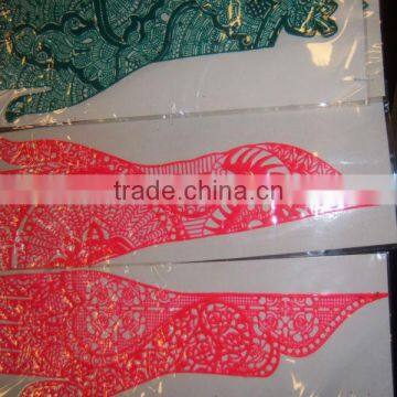 HAND HENNA long STENCIL rubber Reusable , PAYPAL