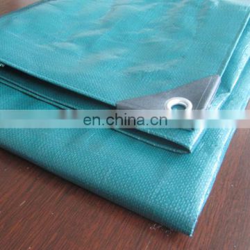 90gsm Green UV treatment PE tarp with reinforced by black plastic angle