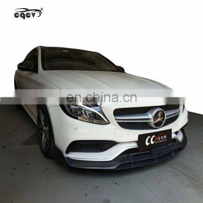 carbon fiber body kit for Mercedes Benz c200 300 c class w205 carbon fiber front lip rear diffuser and side skirts for W205