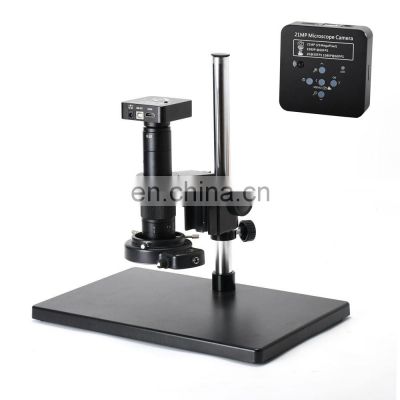 4K Video Record 1080P180X Lens USB Output 60LEDs HY-1138A 21MP Industrial Microscope