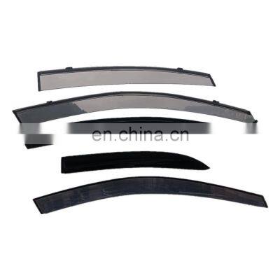 Black Acrylic Car Door Sun Vent Visor Smoke Side Rain Guard Car Deflector Injection Window Visor For honda civic coupe 2016-2020