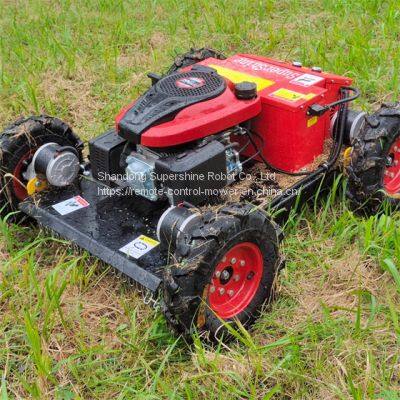 remote control track mower, China industrial remote control lawn mower price, robot slope mower for sale