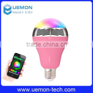 New E27 Wifi changeable colour Led Bulb Lamp Bluetooth Speaker With Remote Control