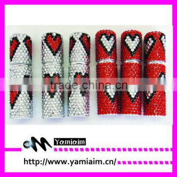 Heart design crystal perfume bottle custom pattern