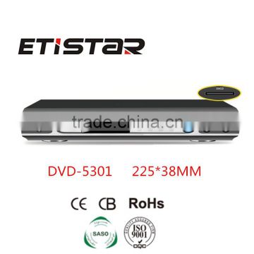 High quality 225mm home dvd with USB MIC SD card DVD player