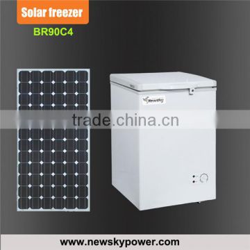 Stainless steel upright freezer dc solar refrigerator ac dc refrigerator chest freezer