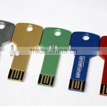 Top Sale Metal Key Shape USB Flash Drive with Full Colors Available