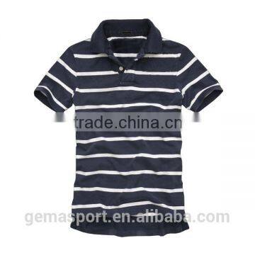 man's stripe garment wash polo shirt pmwt006