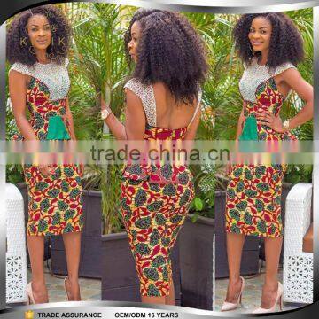 New Fashion Dashiki Peplum Dresses for African Women