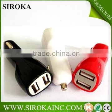 Universal Dual Mini USB 2.1mA Car Charger for Mobile phone Apple Android