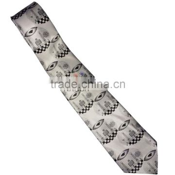 Masonic Plain tie Silver with logo