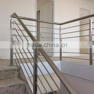 Fully welded bar railing to the internal stairs