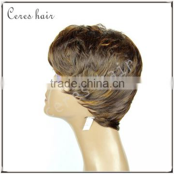 premium ombre human hair wig silk top lace front wig short human hair wig for boss wig