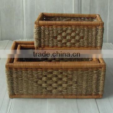 Vietnam sea grass storage basket