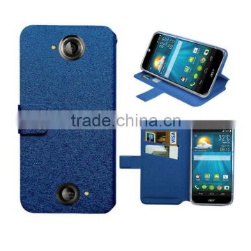 blue leather case for Acer Liquid jade s/ jade z case slim stand wallet leather high quality factory price