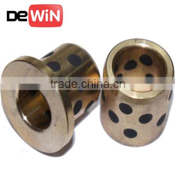 Customized solid lubricant brass graphite bushing