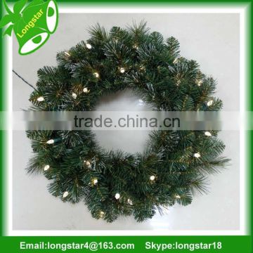 60cm Holiday Artificial Lighted Christmas Wreath Christmas decoration preserved boxwood wreath