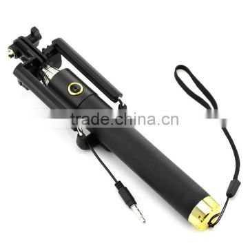 new 2016 factory monopod selfie stick with wire for Cell Phone
