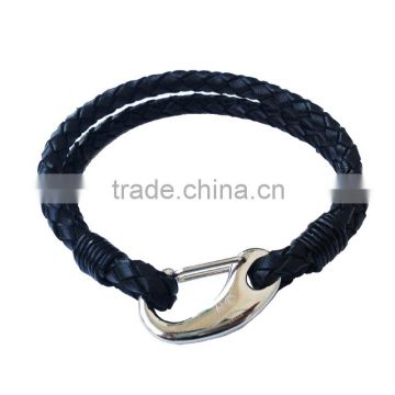 Fashion genuine leather bracelet maker in GuangDong factory.