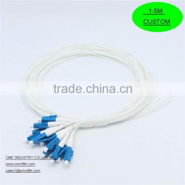 High quality China-made LC SM 12 fibers white cable Fiber optic pigtail