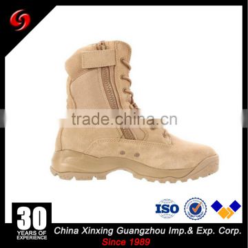 Anti-rubber New style Khaki suede cow leather army tactical military desert boots