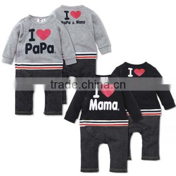 new design long sleeve terry baby romper