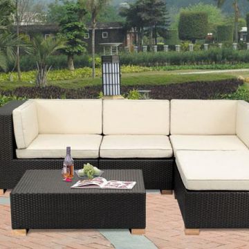 Teak Wood Outdoor Lounge Furniture Waterproof Anti-UV Environmental Protection