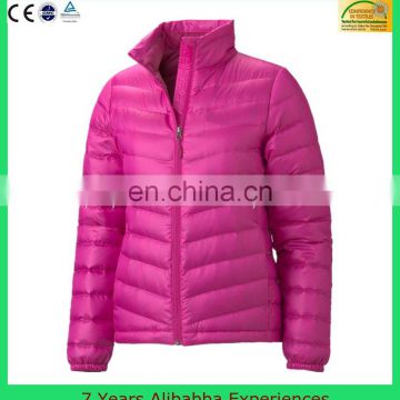 womens plain goose down jacket hot selling, custom down jacket(7 Years Alibaba Experience)