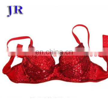 High quality red women belly dance sequins bra YD-015#