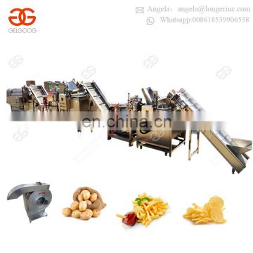 Fully Automatic Frozen Flakes Stick Sweet Fresh French Fries Making Machine Fresh Potato Chips Making Machine Price For Factory