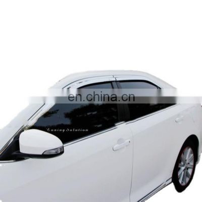 Chrome door visor side window deflector shade sun rain shield silver strips guard for Toyota camry