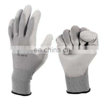 Low Lint Protection Polyurethane Palm Gloves/Component PU Handling Gloves/Electronic Safety Gloves