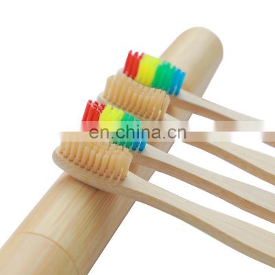 Custom Color Toothbrush 100% Organic Biodegradable Bamboo OEM Bamboo Toothbrush For Adult