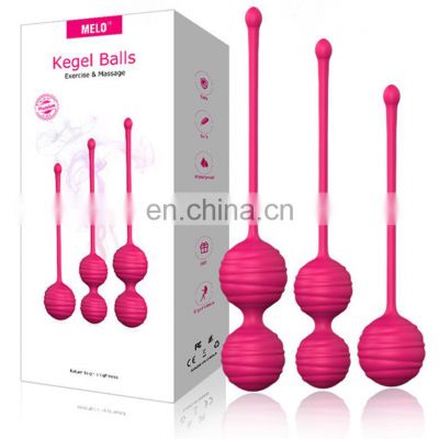 MELO patent Healthcare product different weighted ben wa ball kegel balls for pelvic floor muscle kegel exercise step by step