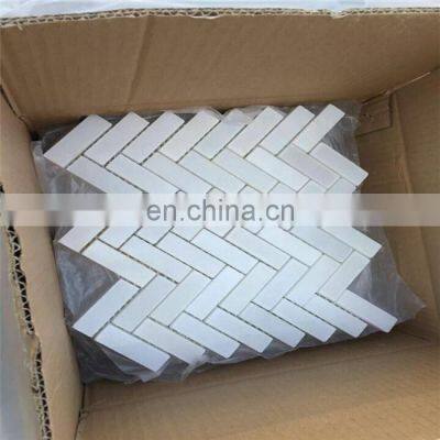 cheap natural stone tiles , thin slab white carrara marble mosaic tile