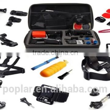 Factory Wholesale 25-in-1 Kit GoPros accessory kit for Gopros Hero2/3/3+/4/4 Session with L Size Carring Case