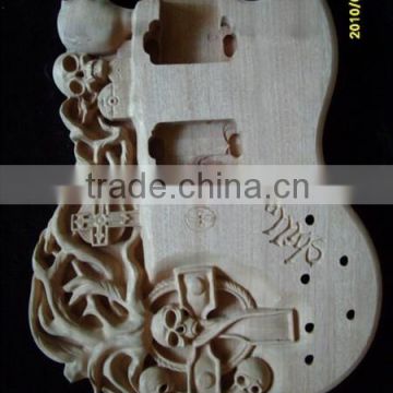 UNFINISHED PROJECT ELECTRIC GUITAR BUILDER WITH SKULL BODY(K43)