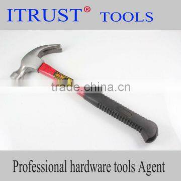 Carbon Steel Red Fiber Handle Claw Hammer HM1022